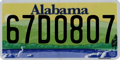 AL license plate 67DO807