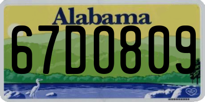 AL license plate 67DO809