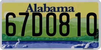 AL license plate 67DO810