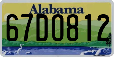 AL license plate 67DO812