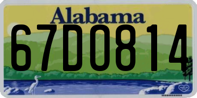 AL license plate 67DO814