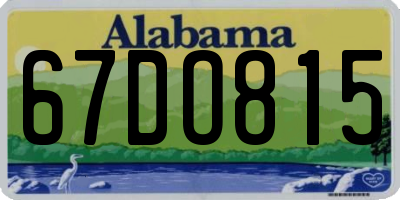 AL license plate 67DO815