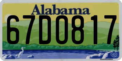 AL license plate 67DO817