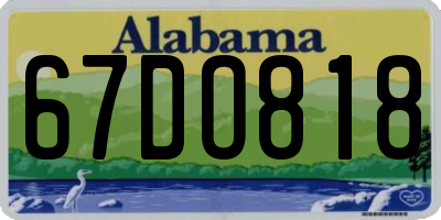 AL license plate 67DO818
