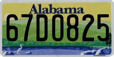 AL license plate 67DO825
