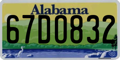 AL license plate 67DO832