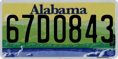 AL license plate 67DO843