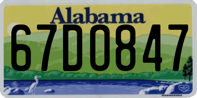 AL license plate 67DO847