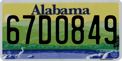 AL license plate 67DO849