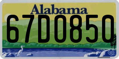 AL license plate 67DO850