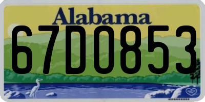 AL license plate 67DO853
