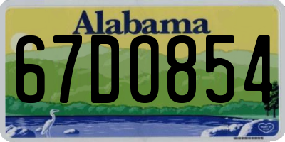 AL license plate 67DO854