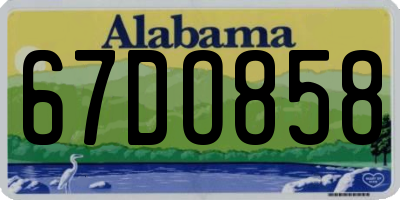 AL license plate 67DO858