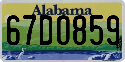 AL license plate 67DO859