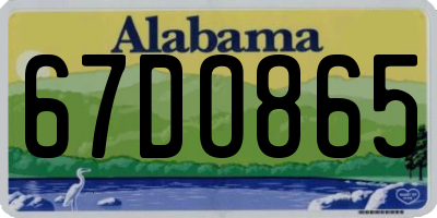 AL license plate 67DO865