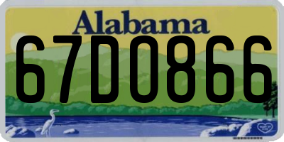 AL license plate 67DO866
