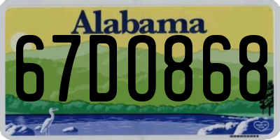 AL license plate 67DO868