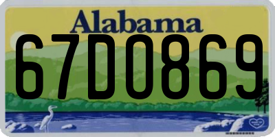 AL license plate 67DO869