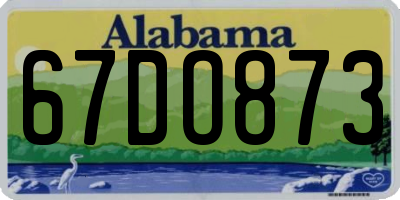 AL license plate 67DO873