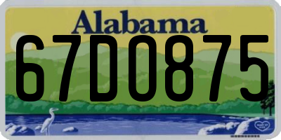 AL license plate 67DO875