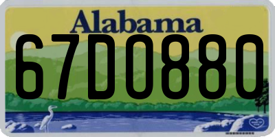 AL license plate 67DO880