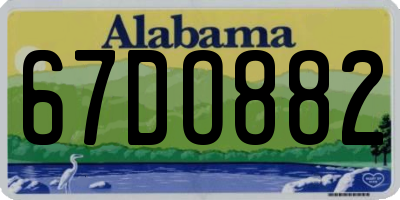 AL license plate 67DO882