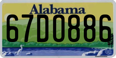 AL license plate 67DO886