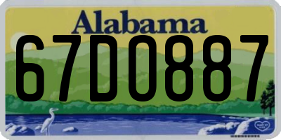 AL license plate 67DO887
