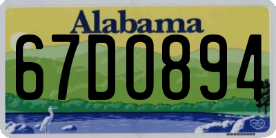 AL license plate 67DO894