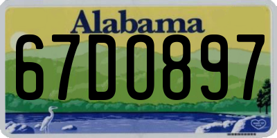 AL license plate 67DO897