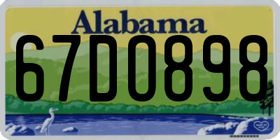 AL license plate 67DO898