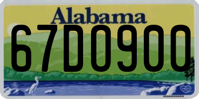 AL license plate 67DO900