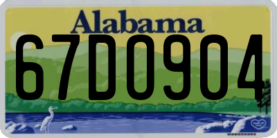 AL license plate 67DO904
