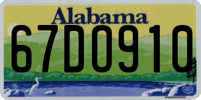 AL license plate 67DO910