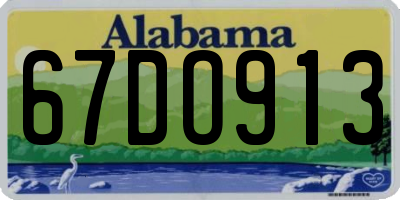 AL license plate 67DO913