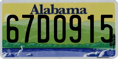AL license plate 67DO915