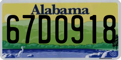 AL license plate 67DO918