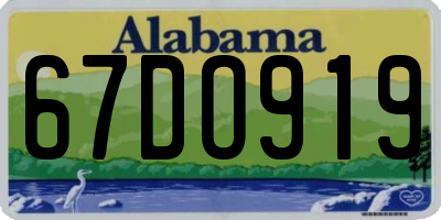 AL license plate 67DO919