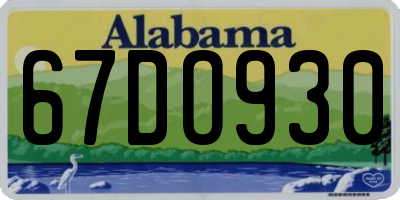 AL license plate 67DO930