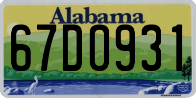 AL license plate 67DO931