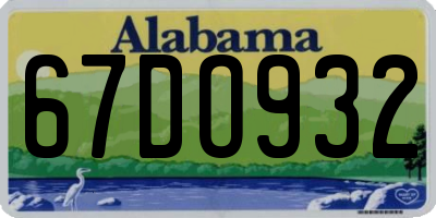 AL license plate 67DO932