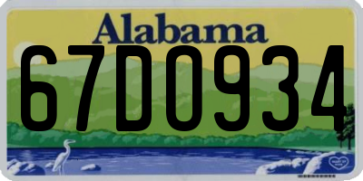 AL license plate 67DO934