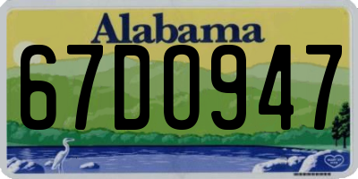 AL license plate 67DO947