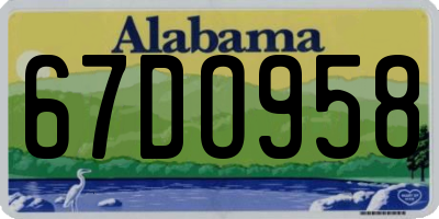 AL license plate 67DO958