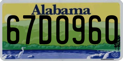 AL license plate 67DO960