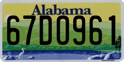 AL license plate 67DO961