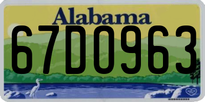AL license plate 67DO963