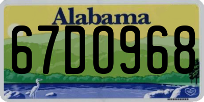 AL license plate 67DO968