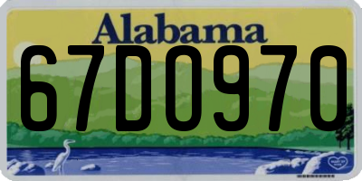 AL license plate 67DO970
