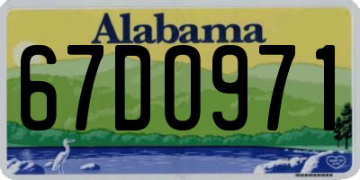 AL license plate 67DO971